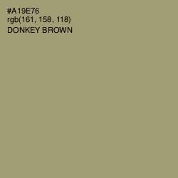 #A19E76 - Donkey Brown Color Image